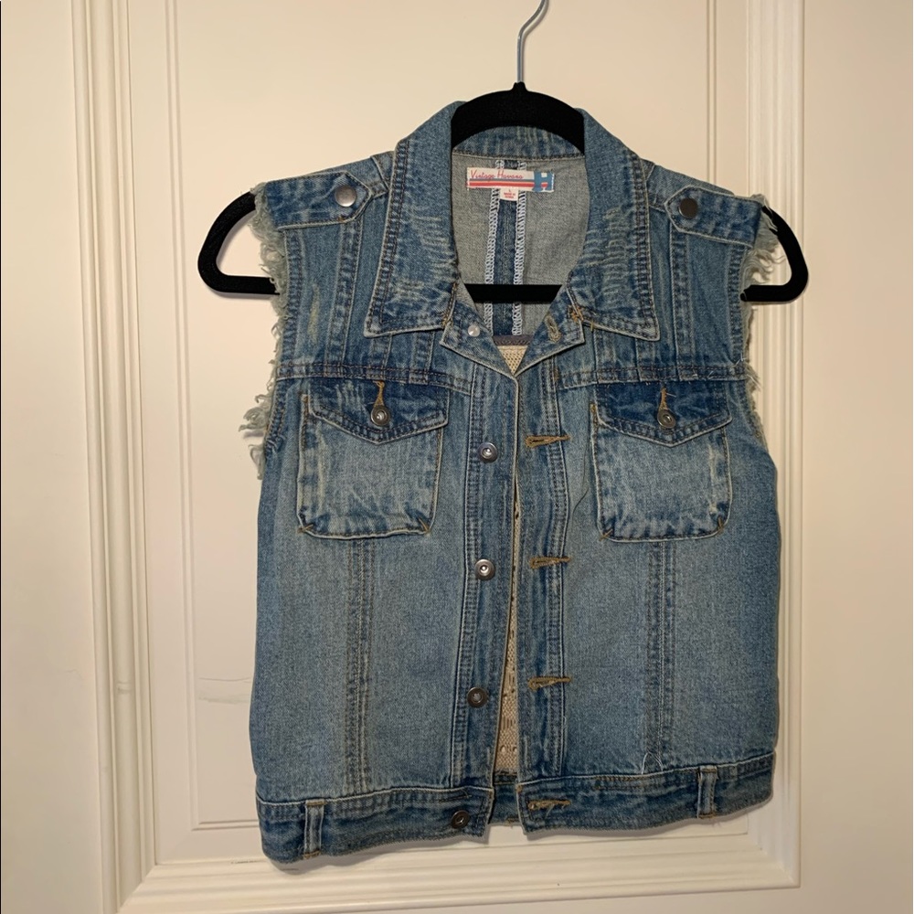 ~VINTAGE HAVANA JEAN JACKET VEST~